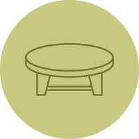 Coffee Table Line Circle Multicolor Icon vector