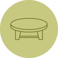 Coffee Table Line Circle Multicolor Icon vector