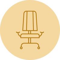 Armchair Line Circle Multicolor Icon vector