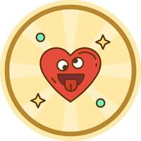 Zany Face Comic circle Icon vector