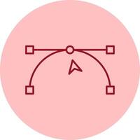 Anchor Point Line Circle Multicolor Icon vector