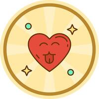 Cute Comic circle Icon vector