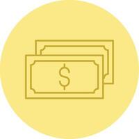 Cash Flow Line Circle Multicolor Icon vector