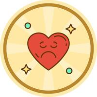 Sad Comic circle Icon vector