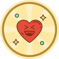 Laugh Comic circle Icon vector