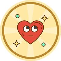Rolling eyes Comic circle Icon vector