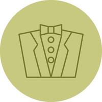 Groom Dress Line Circle Multicolor Icon vector