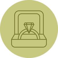 anillo caja línea circulo multicolor icono vector