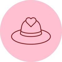 Hat Line Circle Multicolor Icon vector