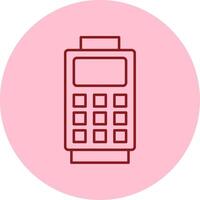 Card Reader Line Circle Multicolor Icon vector