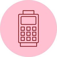 Card Reader Line Circle Multicolor Icon vector