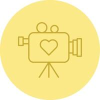 Wedding Video Line Circle Multicolor Icon vector