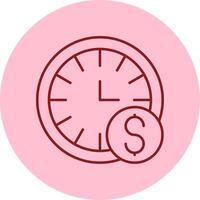 Time is Money Line Circle Multicolor Icon vector