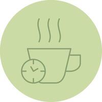 Break Time Line Circle Multicolor Icon vector