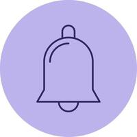 Notification Bell Line Circle Multicolor Icon vector