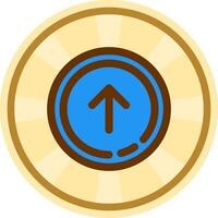 Up arrow Comic circle Icon vector