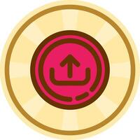 Upload Comic circle Icon vector