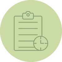 Waiting List Line Circle Multicolor Icon vector