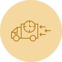 Fast Delivery Line Circle Multicolor Icon vector