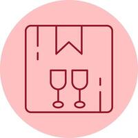 Fragile Line Circle Multicolor Icon vector