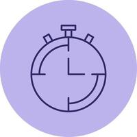 Stopwatch Line Circle Multicolor Icon vector