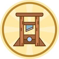 Guilotine Comic circle Icon vector