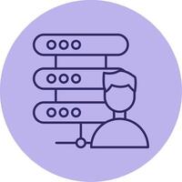 Data Scientist Line Circle Multicolor Icon vector