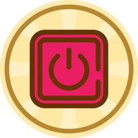 Power on Comic circle Icon vector