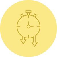 Timer Line Circle Multicolor Icon vector