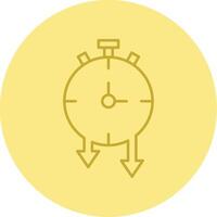 Timer Line Circle Multicolor Icon vector