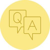 Question And Answer Line Circle Multicolor Icon vector