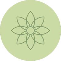 Dandelion Line Circle Multicolor Icon vector