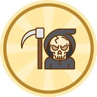 Death Comic circle Icon vector