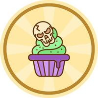 Cupcake Comic circle Icon vector