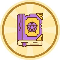 Magic book Comic circle Icon vector