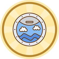 Porthole Comic circle Icon vector