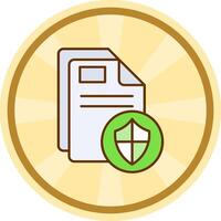 Protect Comic circle Icon vector