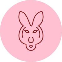 Kangaroo Line Circle Multicolor Icon vector
