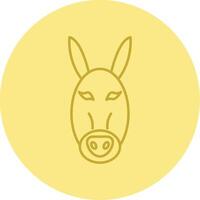 Donkey Line Circle Multicolor Icon vector