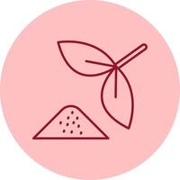 Herbal Line Circle Multicolor Icon vector