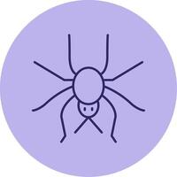 Spider Line Circle Multicolor Icon vector