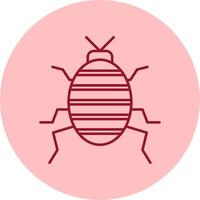 Bug Line Circle Multicolor Icon vector