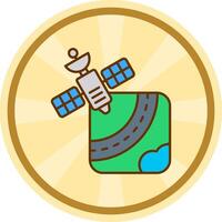 Gps Comic circle Icon vector