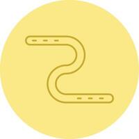 Earthworm Line Circle Multicolor Icon vector