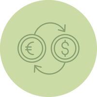 Exchange Line Circle Multicolor Icon vector