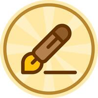 Pen 3 Comic circle Icon vector