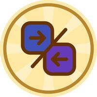 Compare arrow Comic circle Icon vector