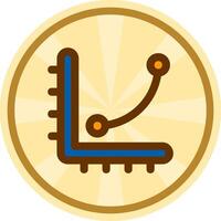 Curves levels graph Comic circle Icon vector