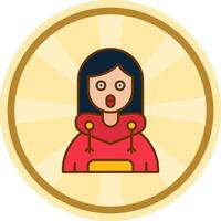 Surprised Comic circle Icon vector