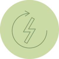 Renewable Energy Line Circle Multicolor Icon vector